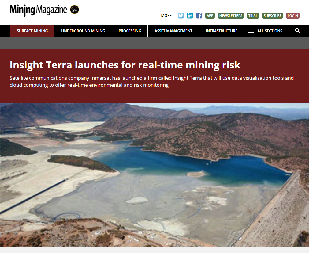 Insight Terra in the Press - Insight Terra launches for real-time ...