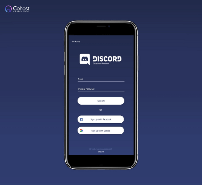 Tạo tài khoản Discord trên điện thoại thông minh