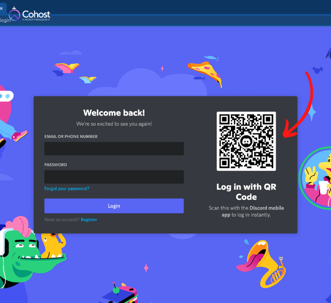 Đăng nhập Discord bằng mã QR