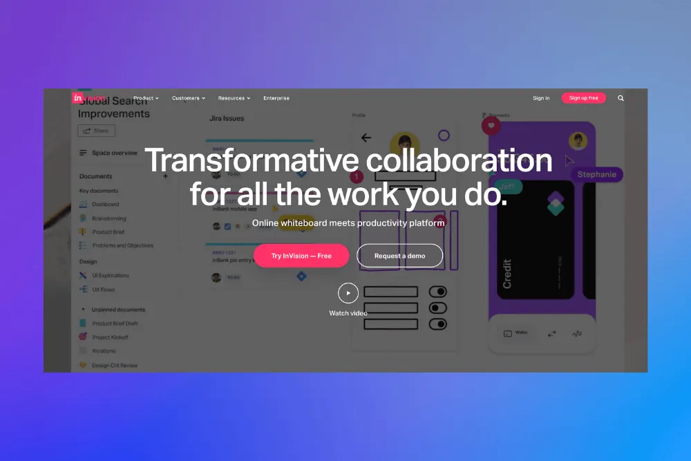 Invision for remote team communication