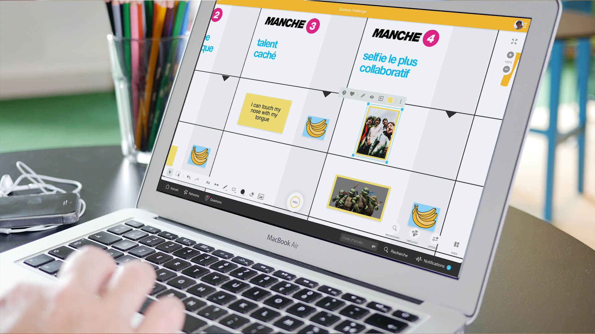 Banana Challenge un icebreaker à distance ou en salle Templates