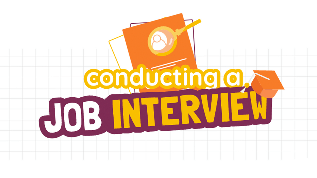 Conducting a job interview a whiteboard for recruiter and applicant