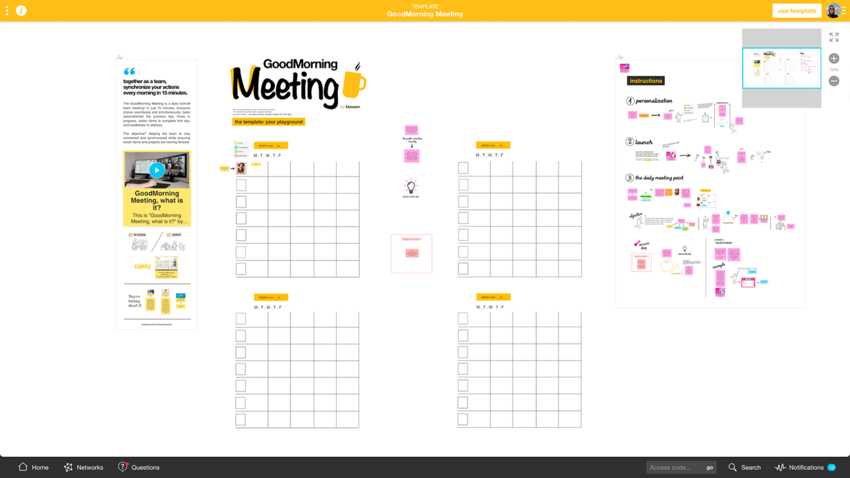 improve your team daily meeting with free and online template | Klaxoon