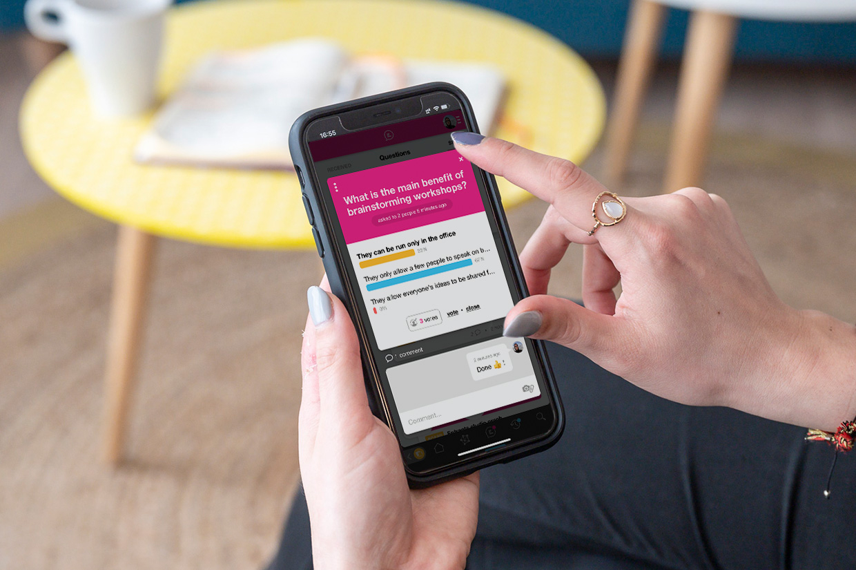 ask a question with mobile phone