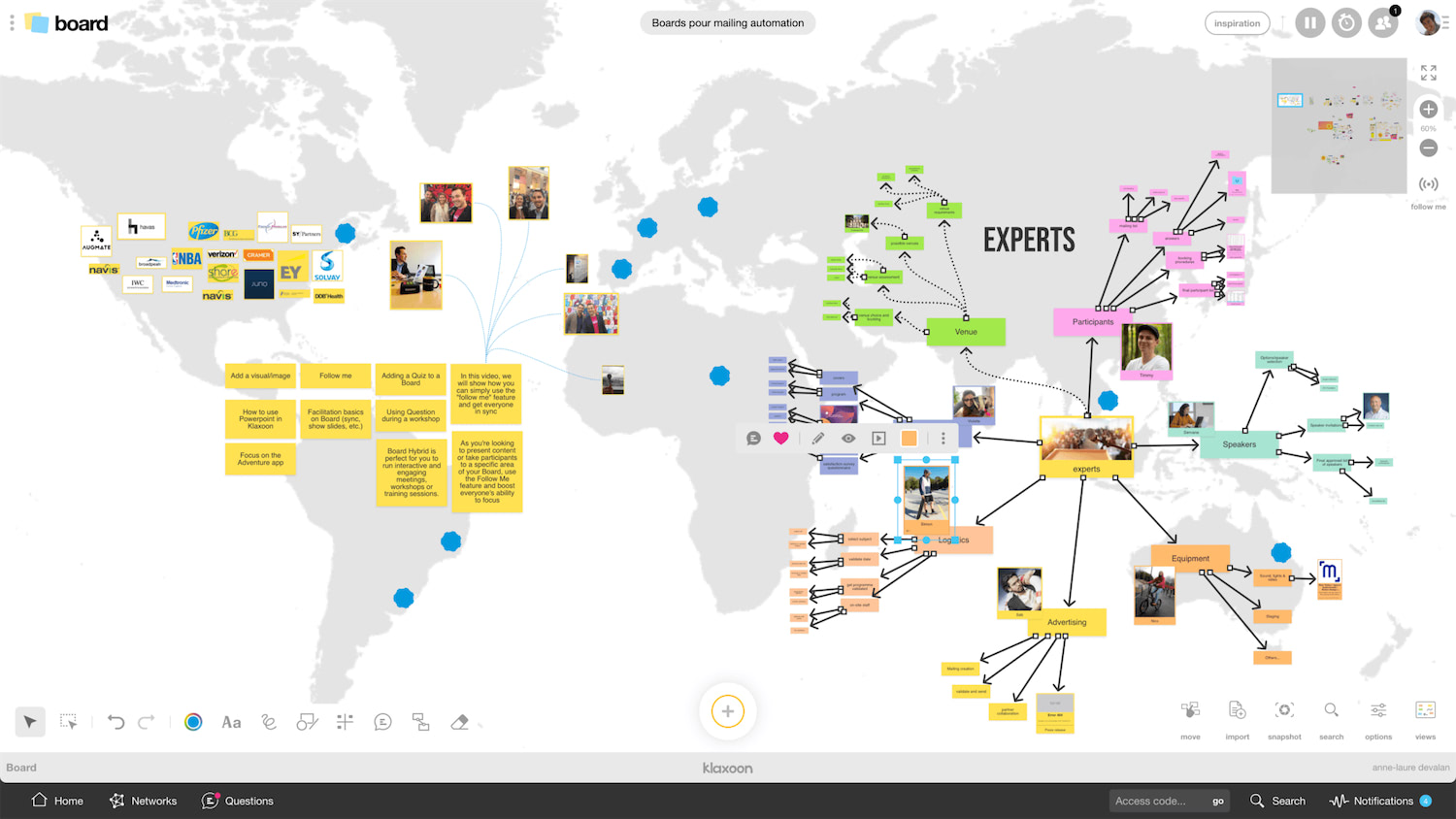 Map representing our global network of Klaxoon expert partners