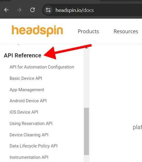 HeadSpin Docs - API Reference