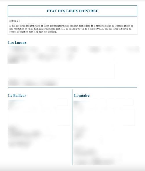 Etat Des Lieux D entr e