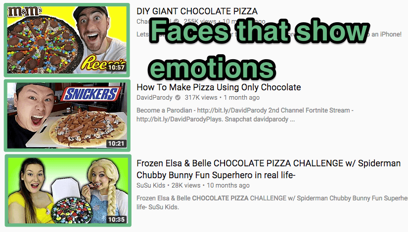 youtube thumbnail design with emotional faces emotions - examples