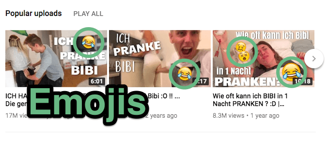 youtube thumbnail with emoji - example