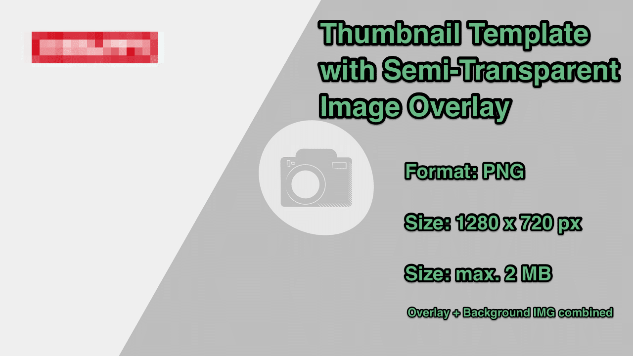 youtube thumbnail template with overlay