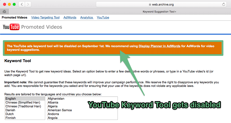 display planner youtube