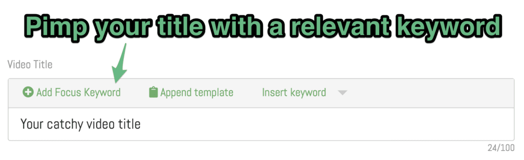 Pimp your video title with a popular keyword to get better YouTube Video SEO