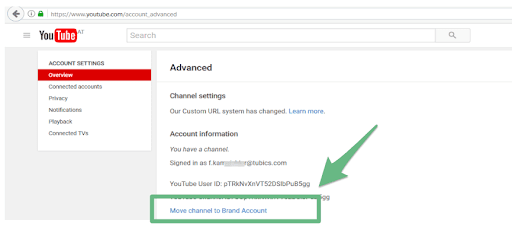 How To Move a  Channel To a  Brand Account