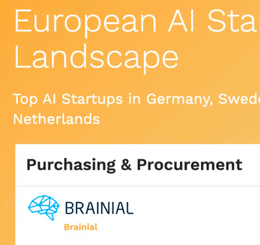 Brainial listed as trusted European AI startup in Purchasing & Procurement