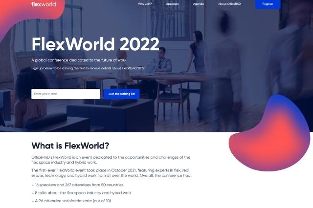 FlexWorld 2022 waiting list page