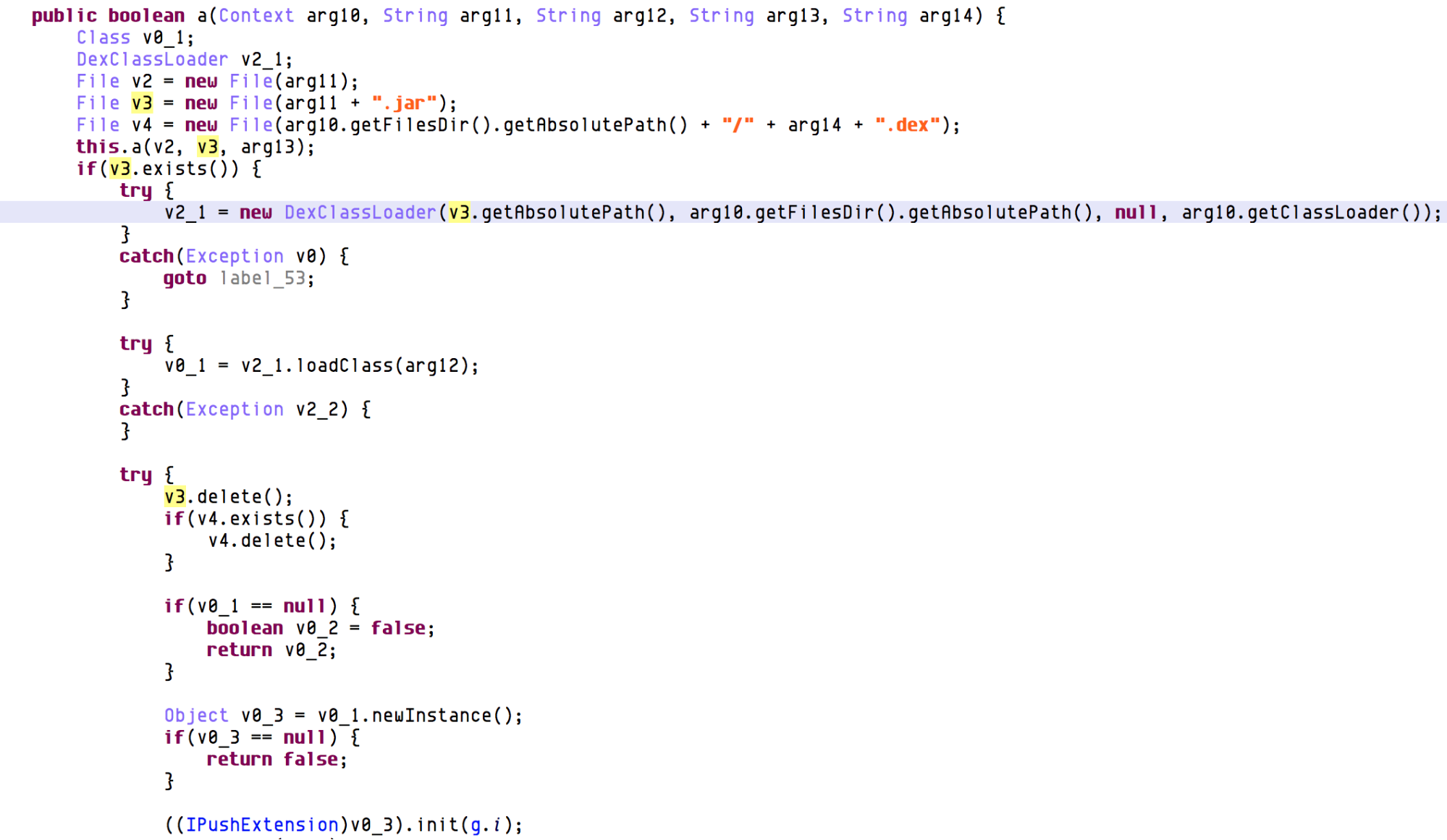 Code snippet