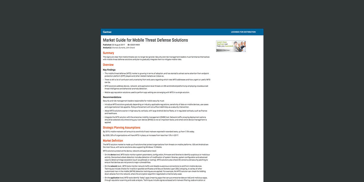 Gartner Market Guide 2017