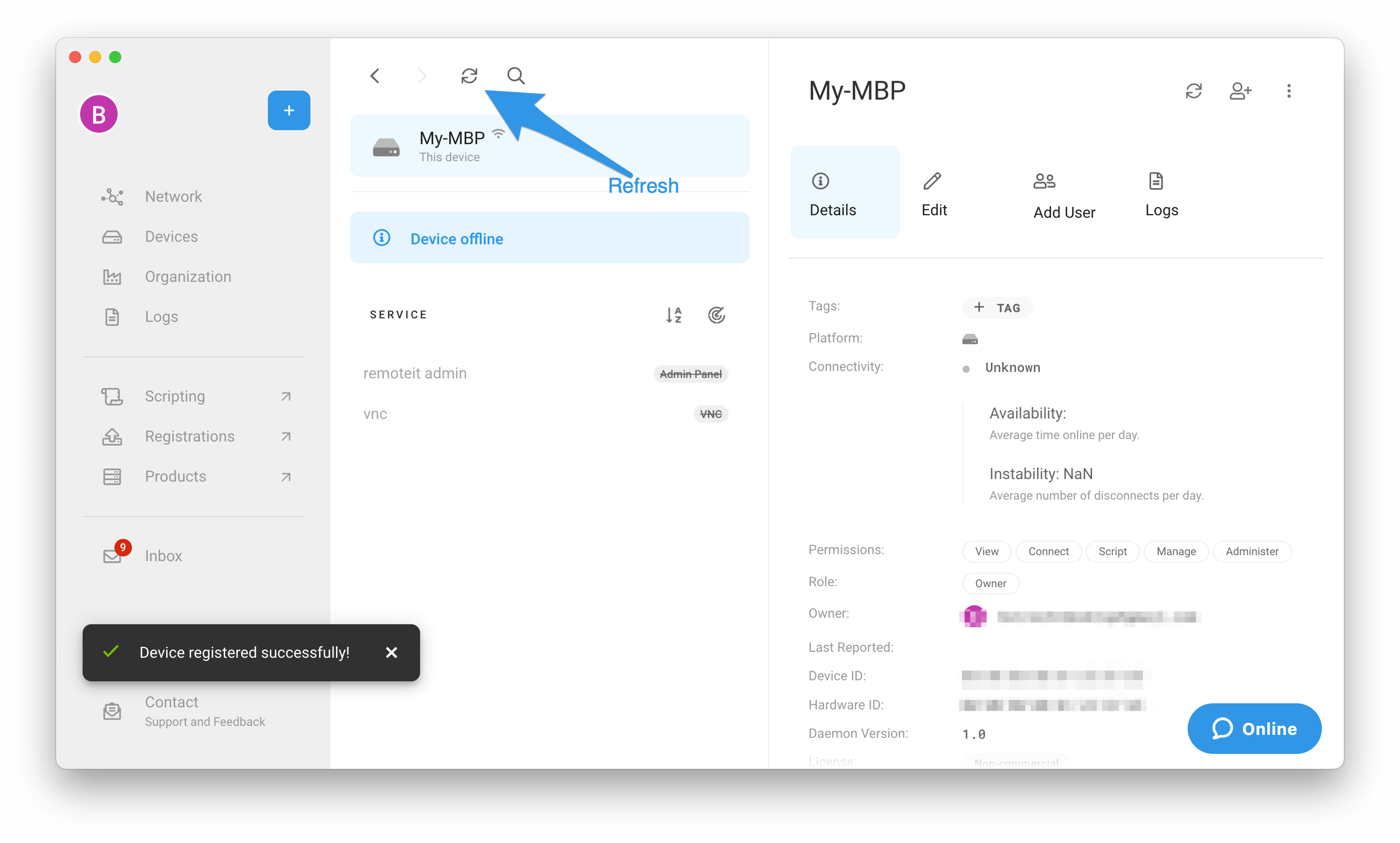 Mac device details