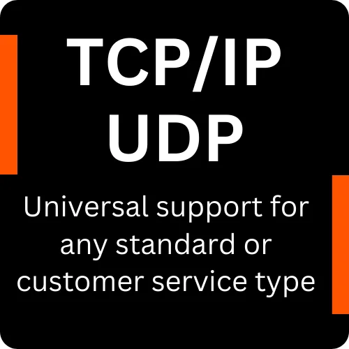 あらゆるUPDまたはTCPIPサービスに対応