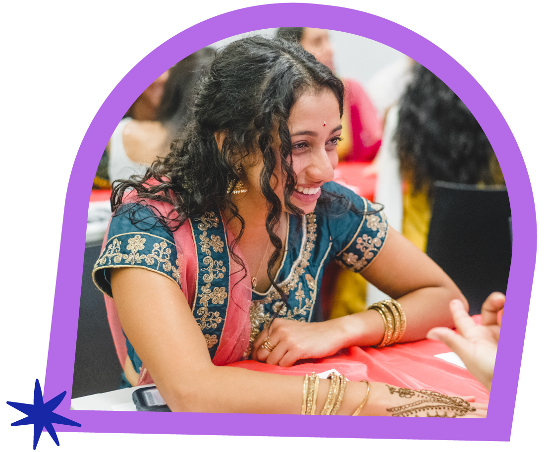 An Exeter student at a cultural event