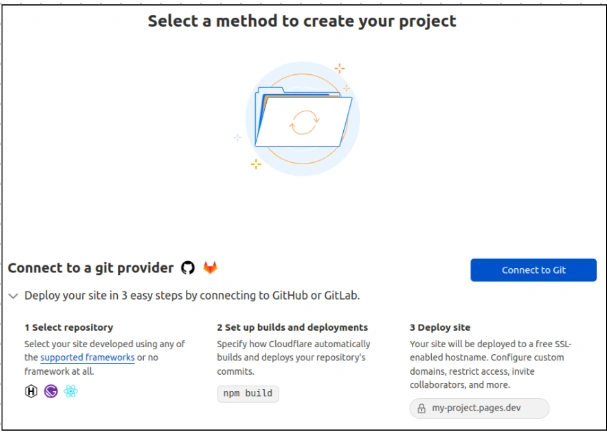 cloudfare pages dashboard