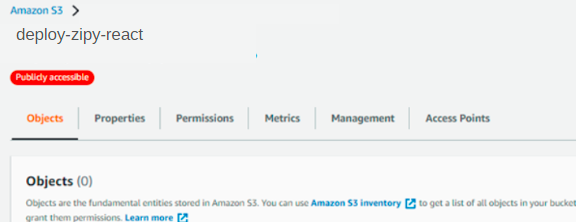 Upload files and folder in objects tab