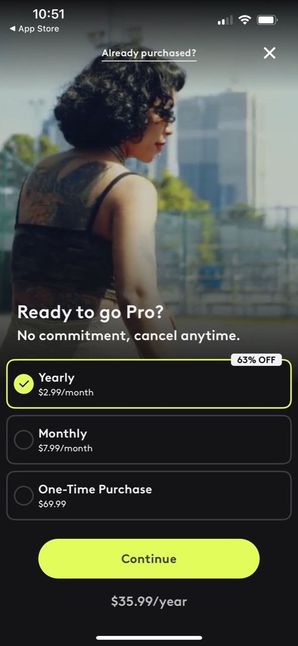 Beatleap by Lightricks — Paywall Screenshot (300K/mo)