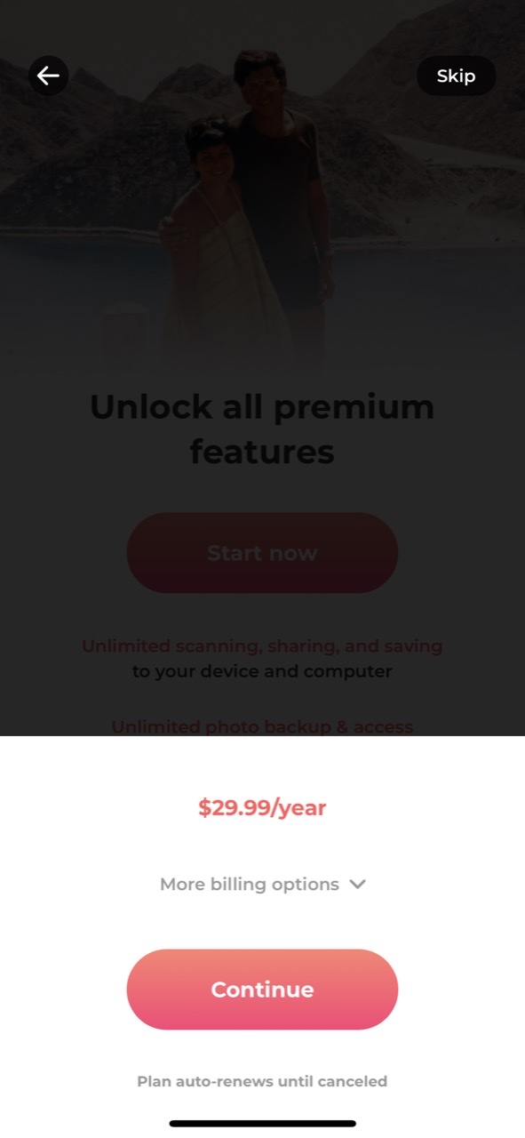 SlideScan Slide Scanner App — Paywall Screenshot (70K/mo)