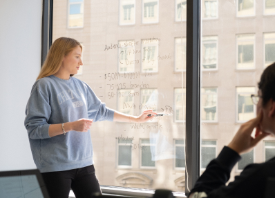 Employees brainstorming