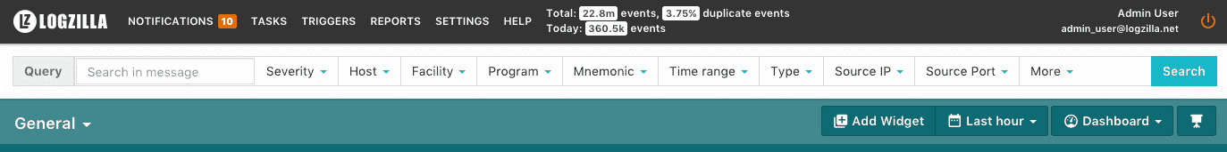 LogZilla Query Bar
