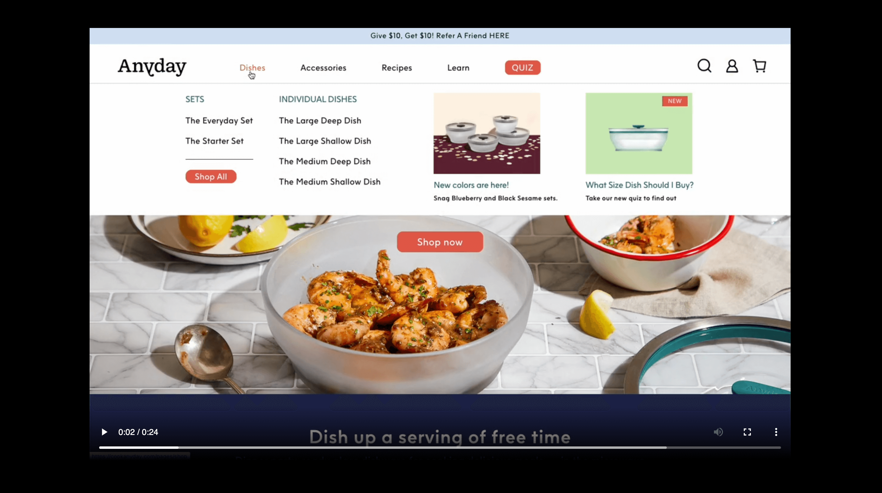 One of 100s of Shopify examples: Anyday Menu