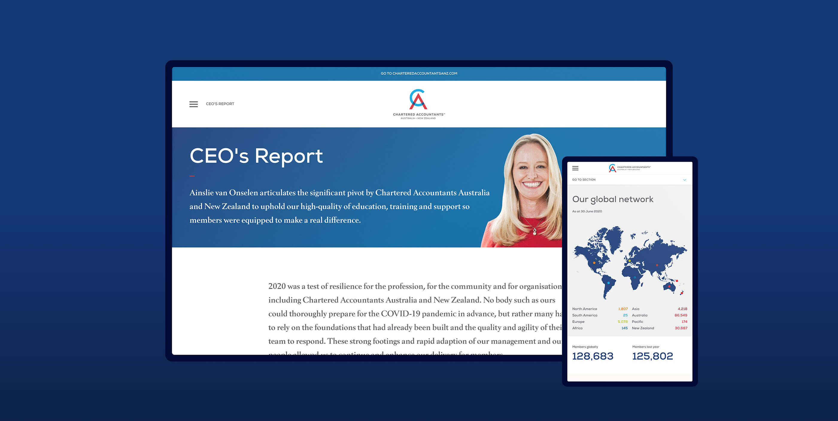 Chartered Accountants ANZ Annual Report site Designate The