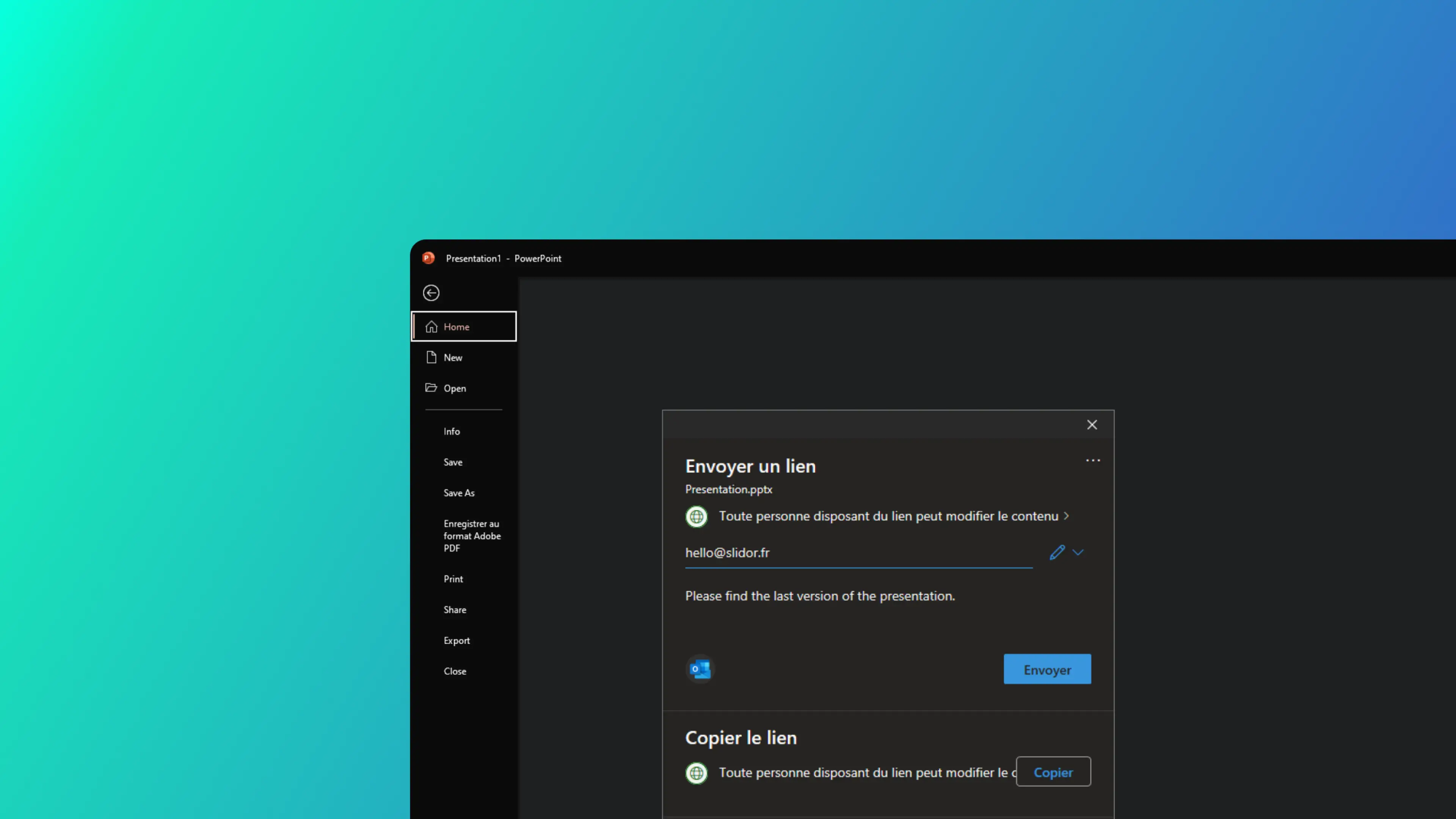 How to share a PowerPoint