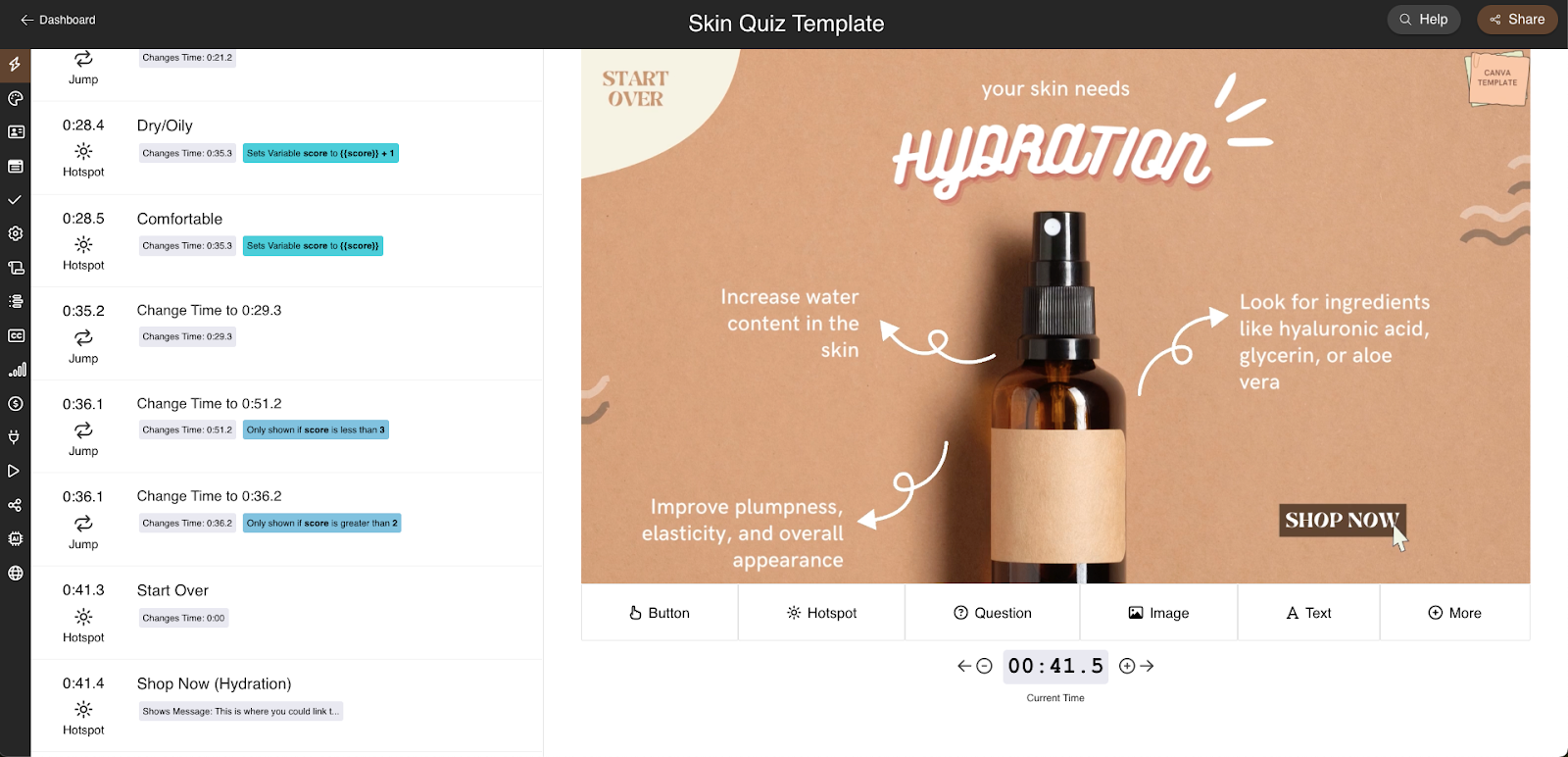 Mindstamp Interactive Video Product Quiz