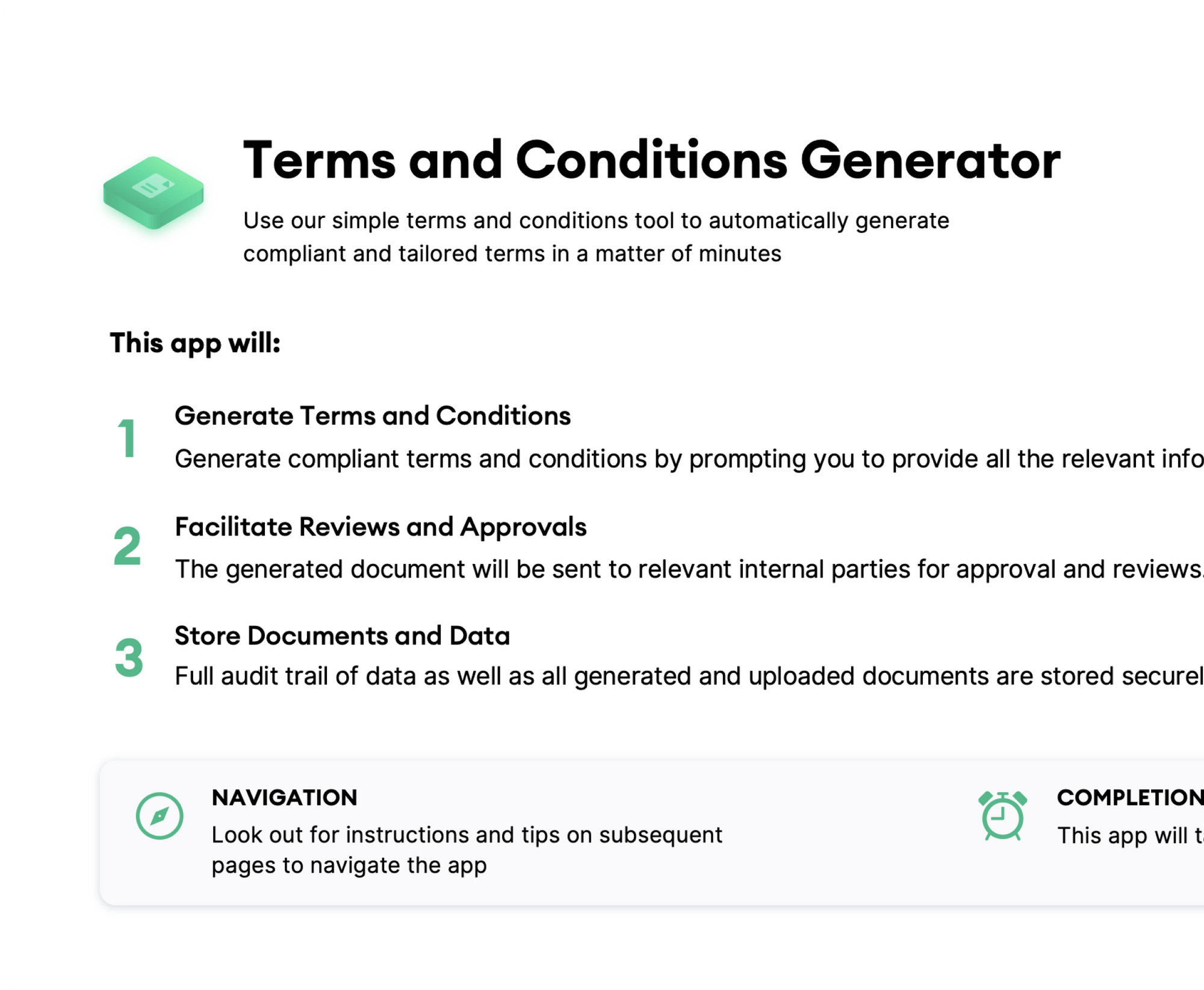 Template For Terms And Conditions | Trade Promotions - Checkbox