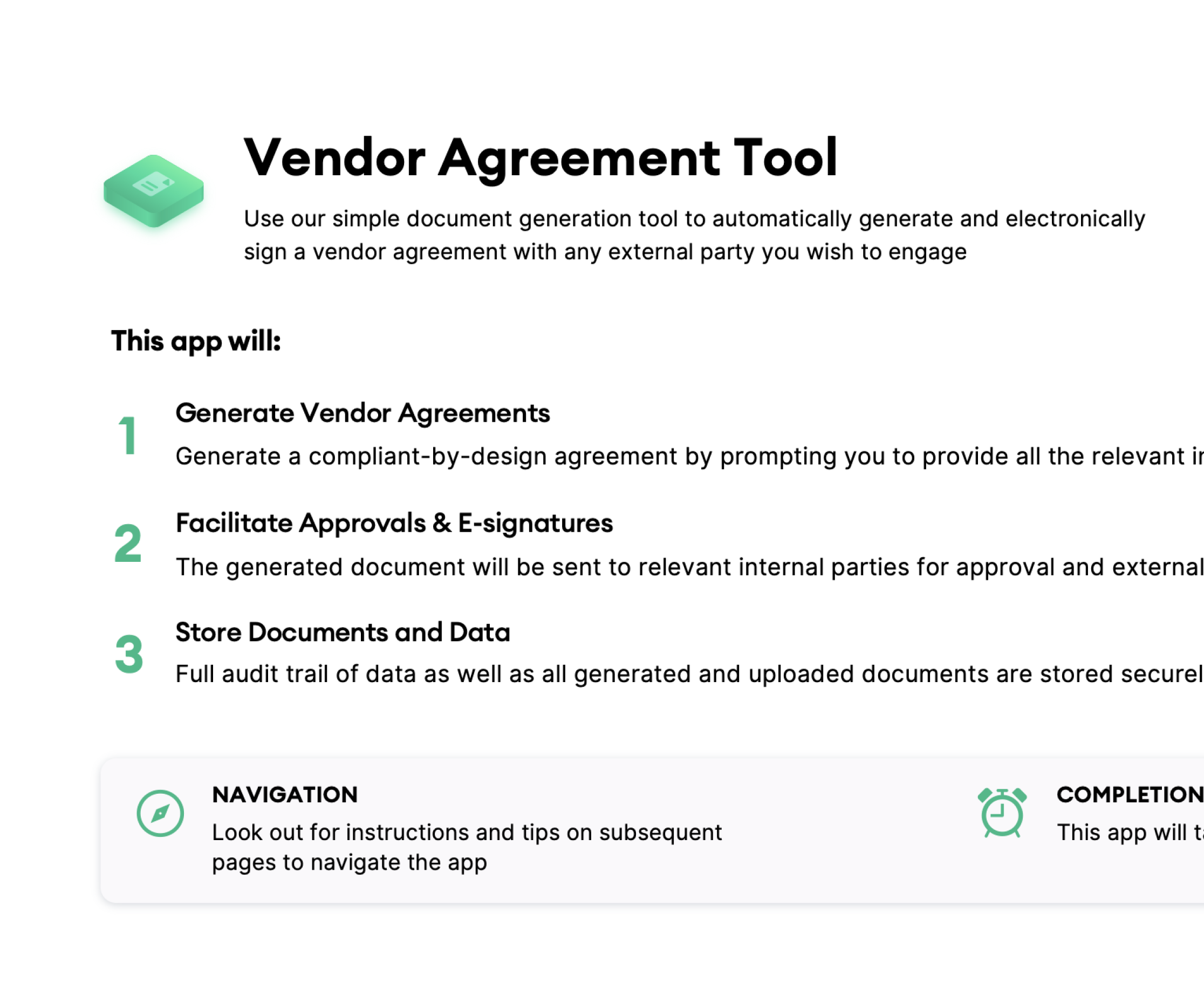Vendor Agreement Template: Self-service Portal