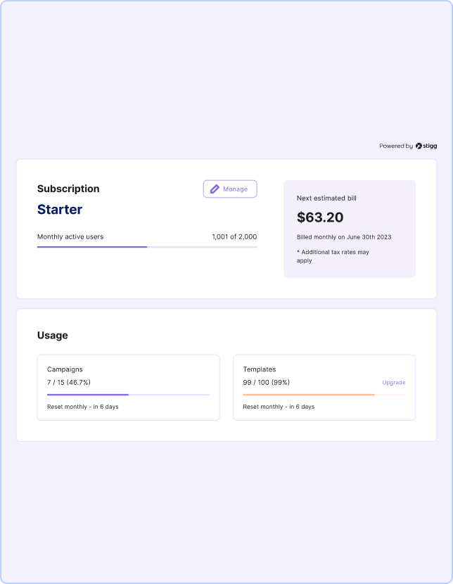 Stigg | API-first Pricing & Packaging