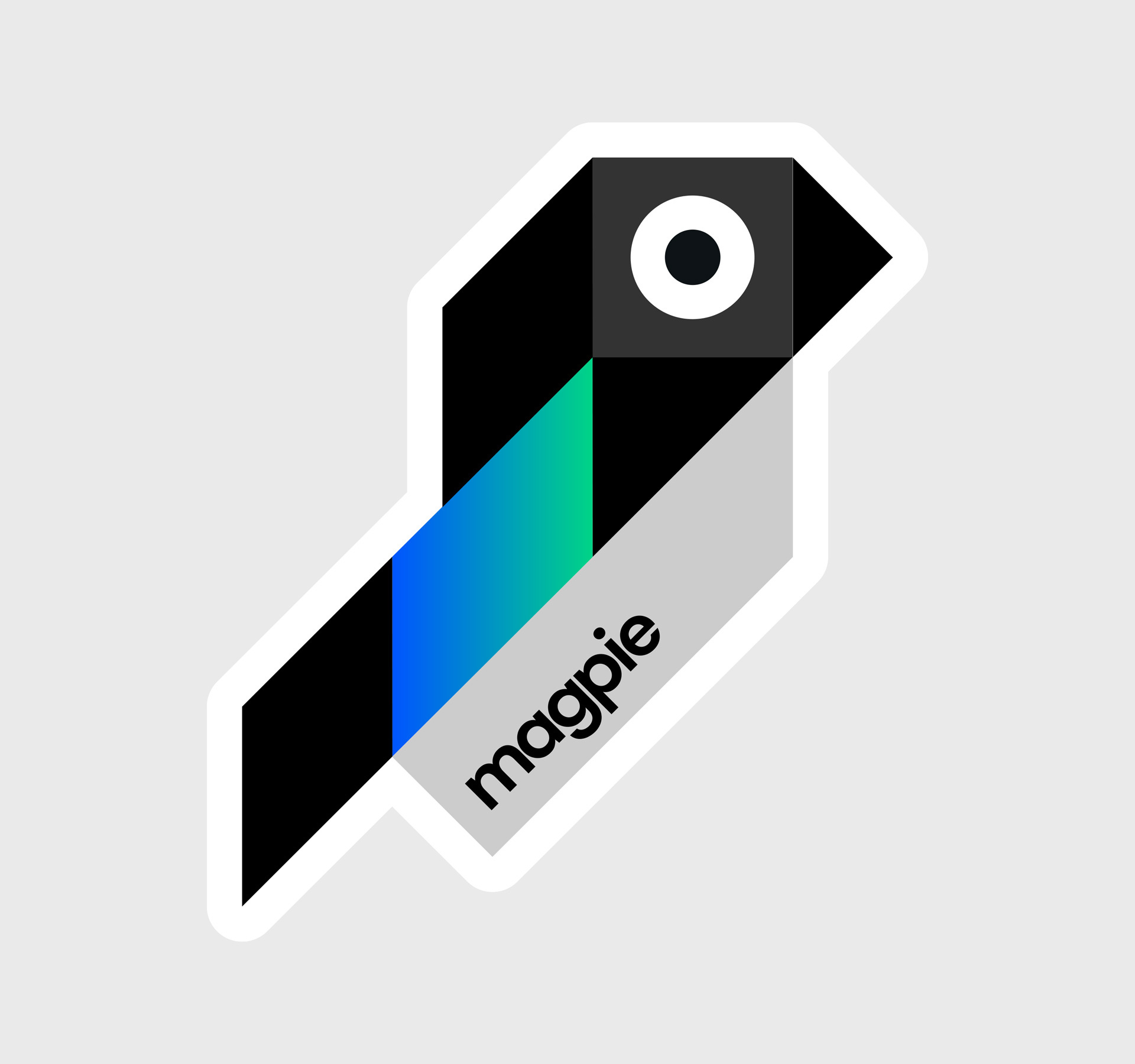 Magpie bird sticker