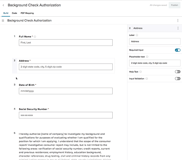 HelloWorks workflow example screenshot