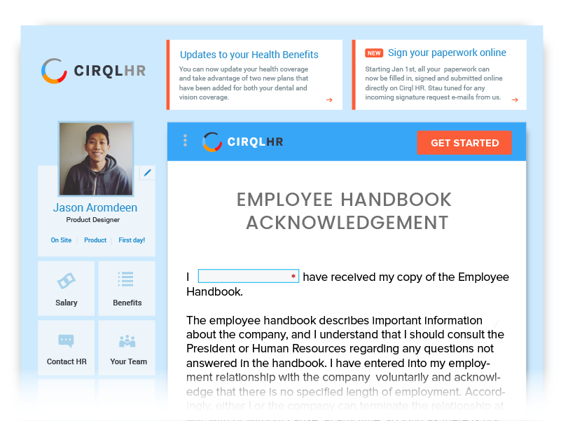 Captura de tela do documento do HelloSign com white label