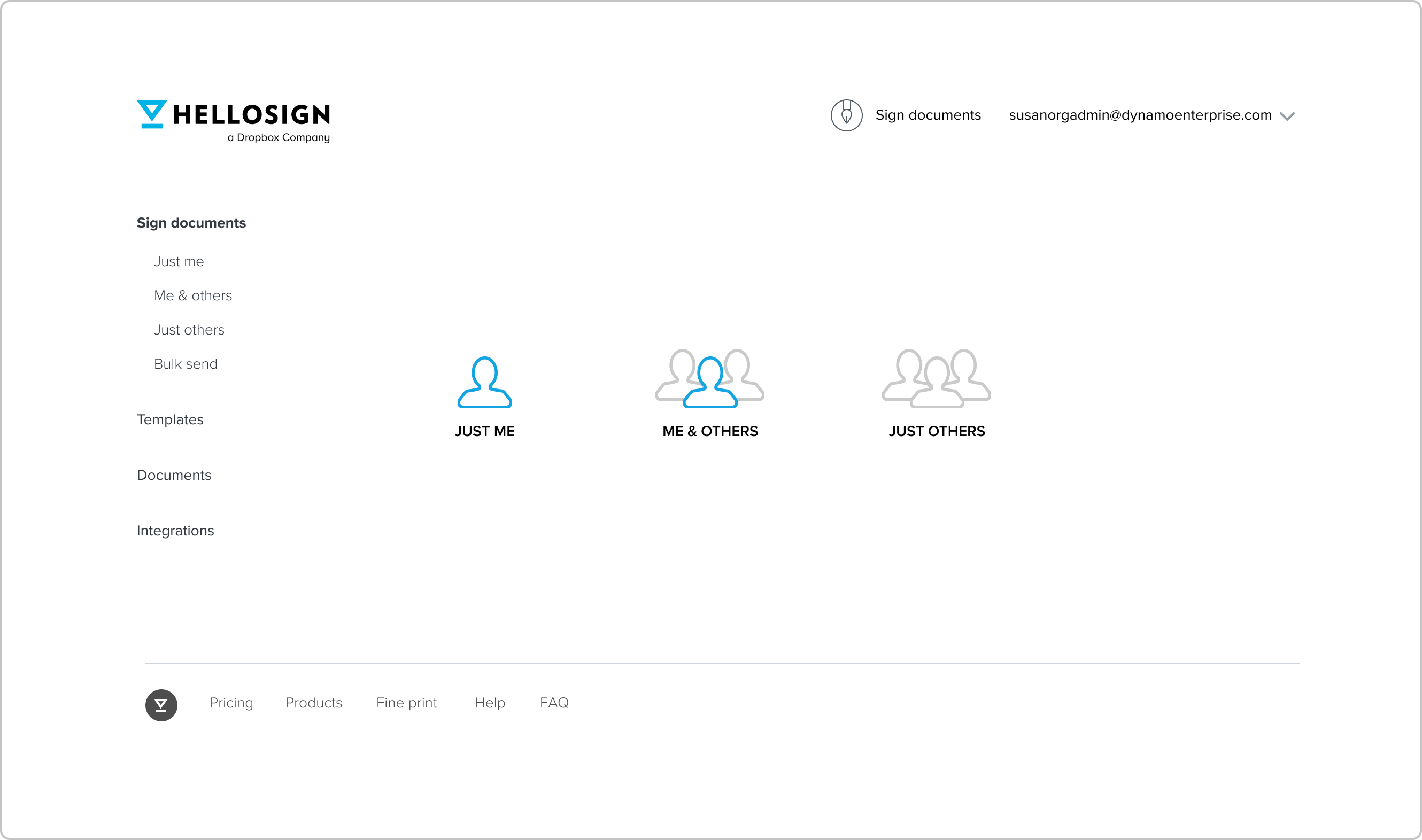 Laptop with HelloSign app on screen