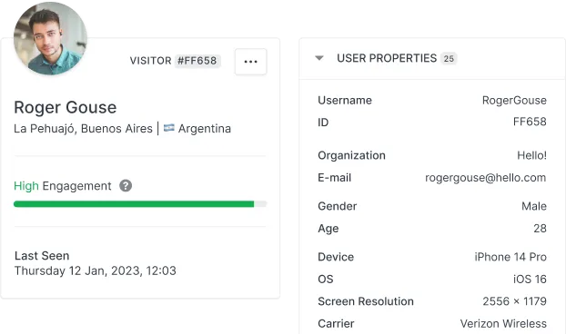 User Profiles feature set