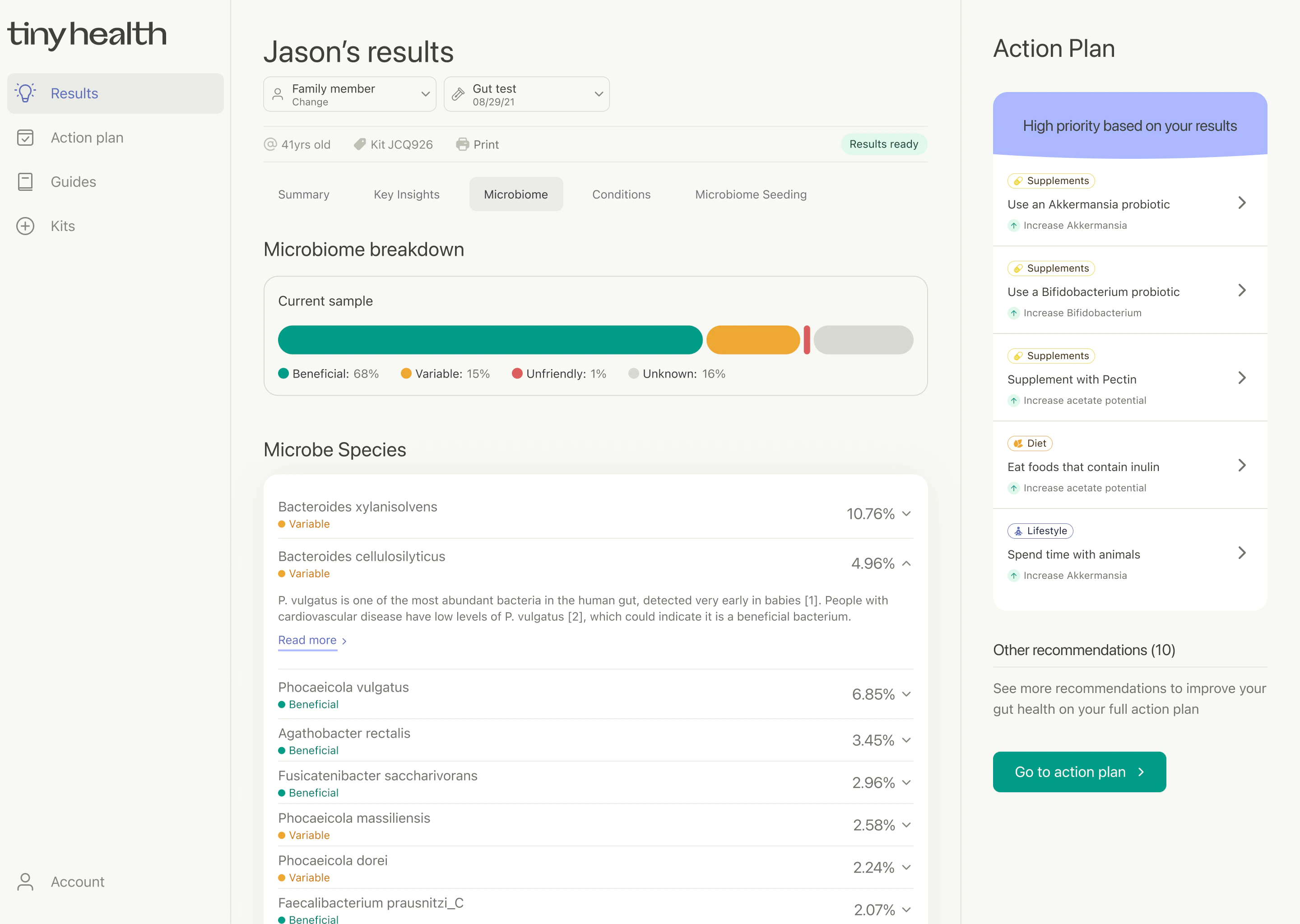 Sample Report Adult Gut Test