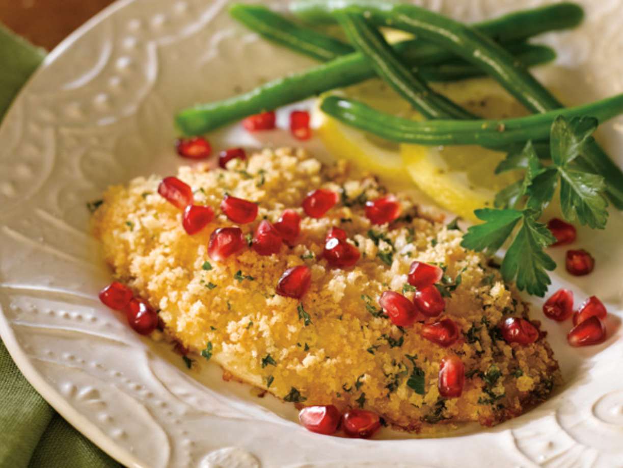 Pomegranate and LemonHerb Tilapia POM Wonderful