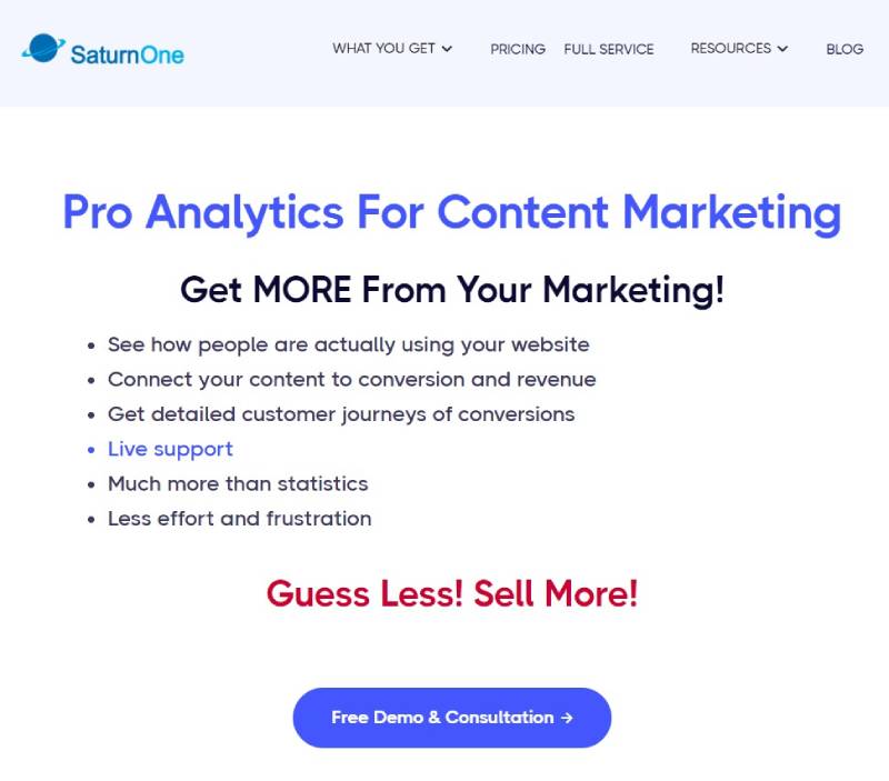 Conversion Analytics by SaturnOne