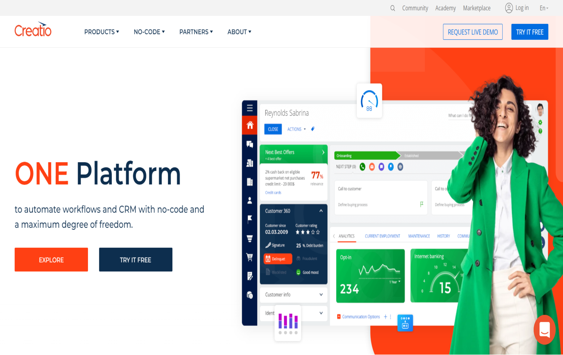 Creatio - No-code/ Low-code Tool