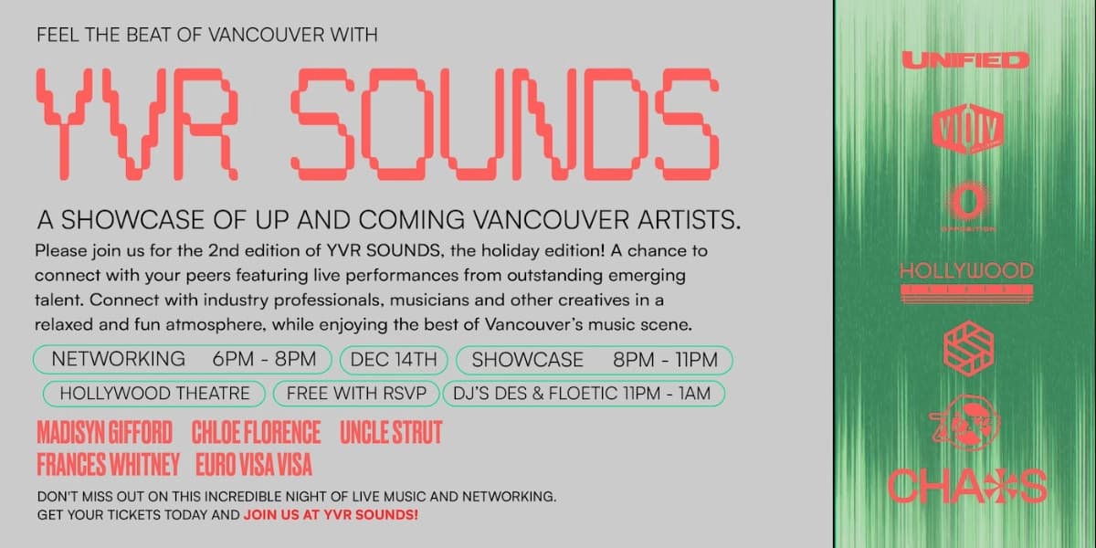 YVR SOUNDS 2 HOLIDAY EDITION at Hollywood Theatre