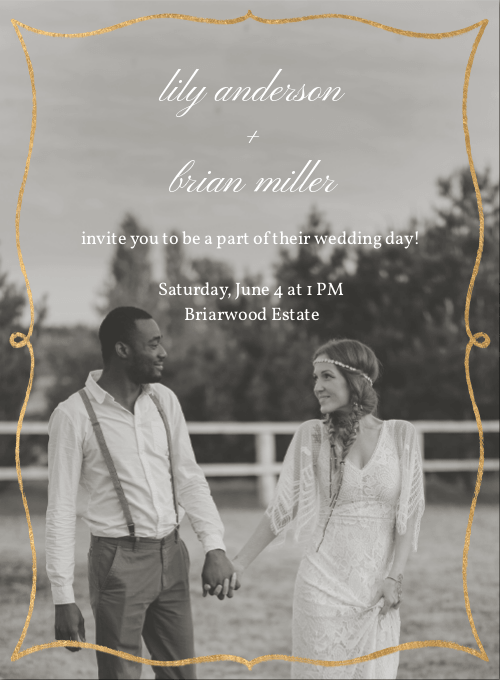 Gold Frame Invitation Evite