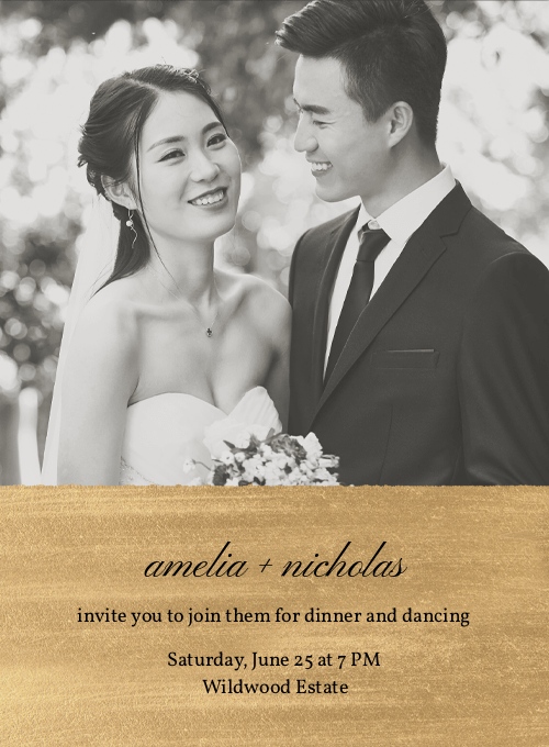 Gold Frame Invitation Evite