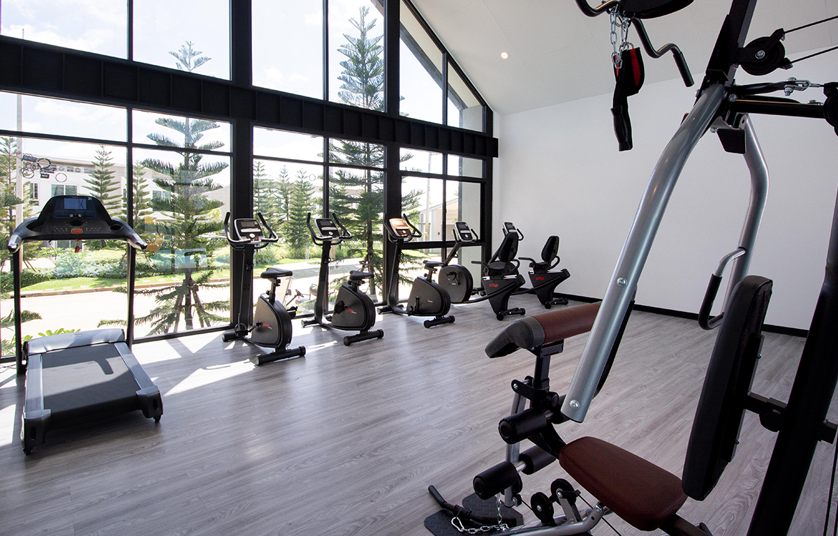 Fitness ห้องออกกำลังกาย อุปกรณ์ครบครัน ดีไซน์กระจกบานใหญ่ พร้อมรับวิวธรรมชาติ โครงการซิตี้เซนส์ ราชพฤกษ์ - 345